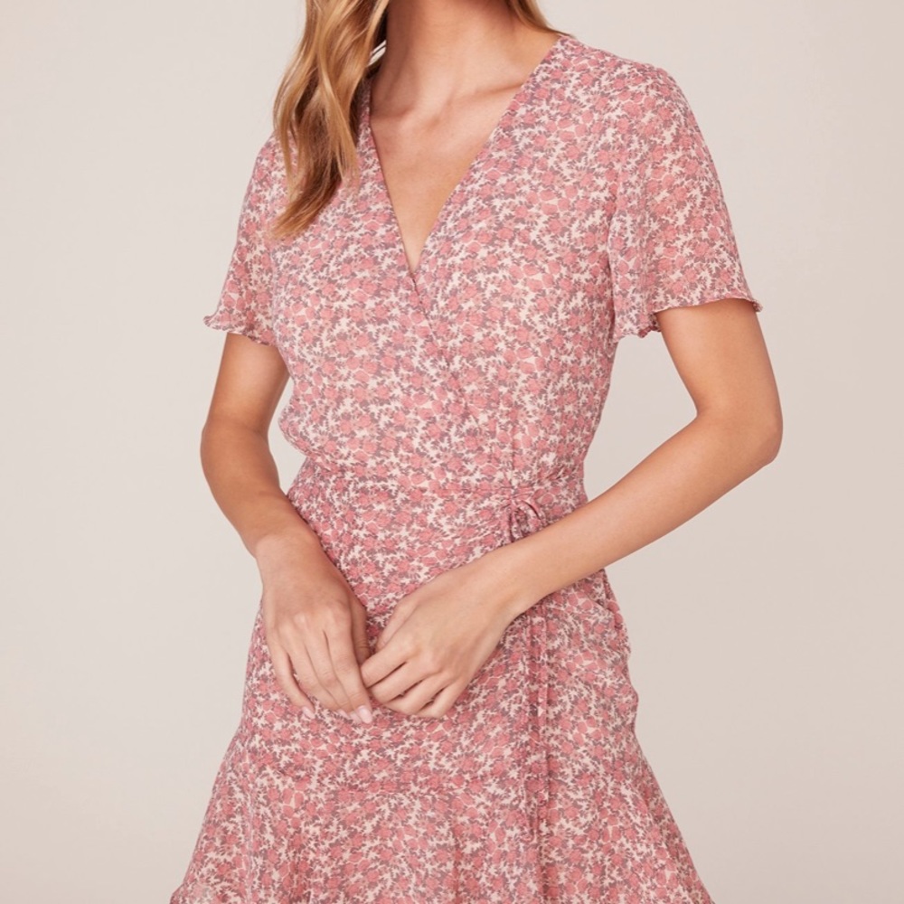 BB Dakota pink floral mini dress